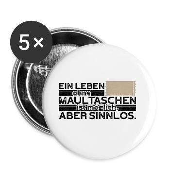 Maultaschen Schwäbisches Lieblingsgericht - Buttons groß 56 mm (5er Pack) - Weiß - Vorne