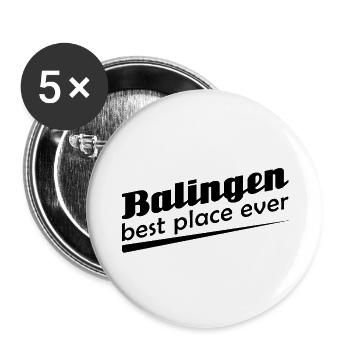 Balingen - Stadt best place ever - Buttons groß 56 mm (5er Pack) - Weiß - Vorne