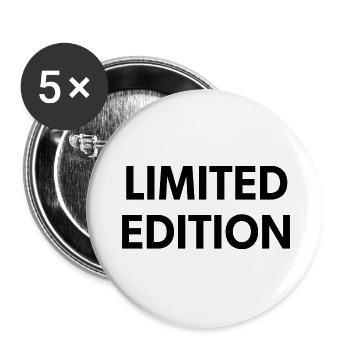 Edition Limitée - Texte noir - Lot de 5 grands badges (56 mm) - blanc - Devant
