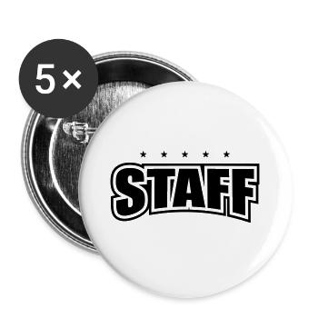 Staff Members - Buttons large 2.2''/56 mm (5-pack) - white - Front
