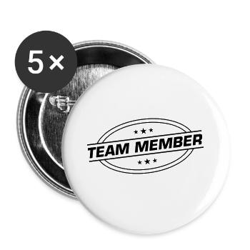 Team Member - Buttons large 2.2''/56 mm (5-pack) - white - Front