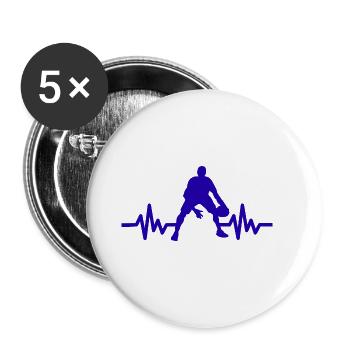 Haertbeat Basketball - États-Unis - Sports d’équipe - Cerceaux - Lot de 5 grands badges (56 mm) - blanc - Devant