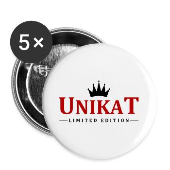 Unikat Krone Limited Edition - Buttons groß 56 mm (5er Pack) - Weiß - Vorne