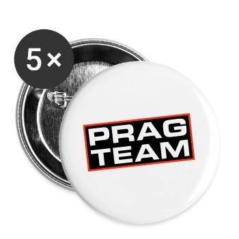 Prag Team - Buttons groß 56 mm (5er Pack) - Weiß - Vorne
