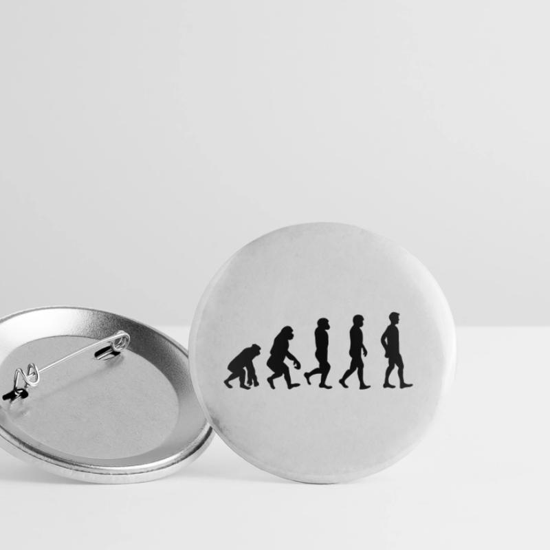 Evolution | Darwinism | Evolution Theory | Ape Buttons groß 56 mm (5er Pack)