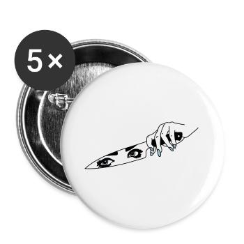 Schlechte Frau - Buttons groß 56 mm (5er Pack) - Weiß - Vorne