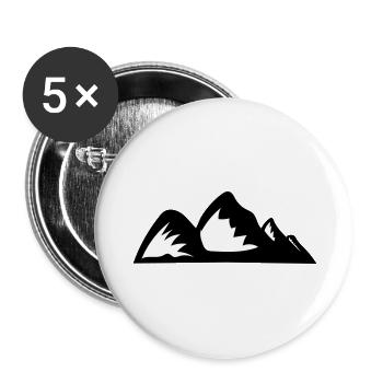 Mountains Mountain Mountains 12 - Buttons large 2.2''/56 mm (5-pack) - white - Front