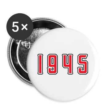 1945 year birthday - Buttons large 2.2''/56 mm (5-pack) - white - Front