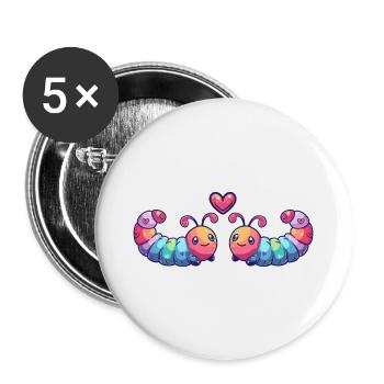 Ver Couple Amour Couple Amoureux - Lot de 5 grands badges (56 mm) - blanc - Devant