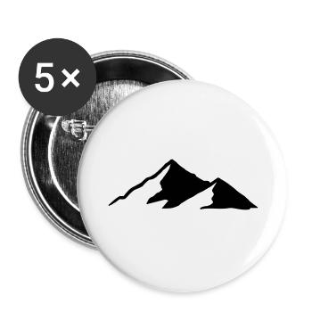 Mountains Mountain Mountains 04 - Buttons large 2.2''/56 mm (5-pack) - white - Front