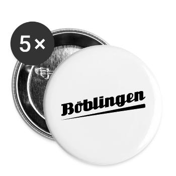 Böblingen - Textdesign mit Stadtnamen - Buttons groß 56 mm (5er Pack) - Weiß - Vorne