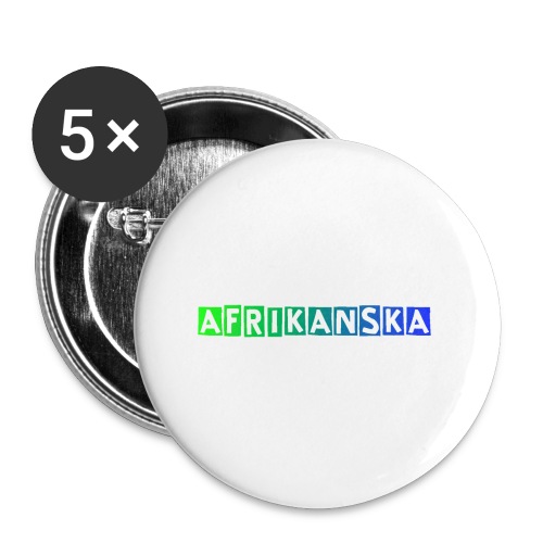 Afrikanksa text 2 0 - Stora knappar 56 mm (5-pack)