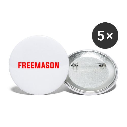 FREEMASON - Buttons groß 56 mm (5er Pack)