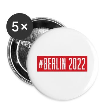 Berlin 2022 - Buttons groß 56 mm (5er Pack) - Weiß - Vorne