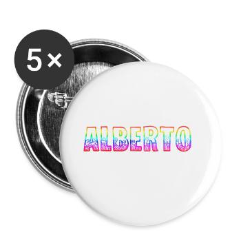 Alberto RS Rainbow - Buttons large 2.2''/56 mm (5-pack) - white - Front