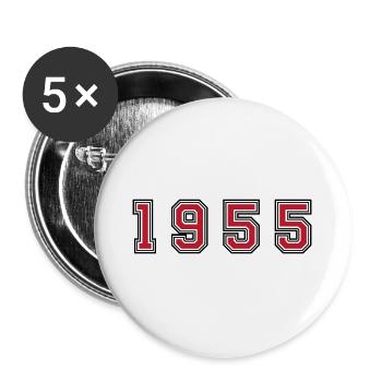 1955 year number - Buttons large 2.2''/56 mm (5-pack) - white - Front