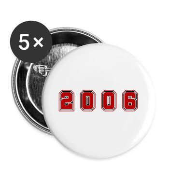 2006 Year Number - Buttons large 2.2''/56 mm (5-pack) - white - Front