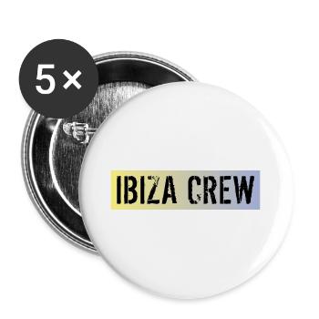 Ibiza Crew - Buttons large 2.2''/56 mm (5-pack) - white - Front