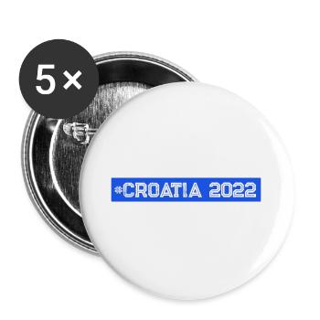 Croatia 2022 - Buttons groß 56 mm (5er Pack) - Weiß - Vorne