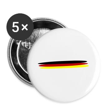 Germany Flag - Buttons large 2.2''/56 mm (5-pack) - white - Front