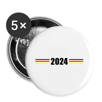2024 Germany Flag - Buttons large 2.2''/56 mm (5-pack) - white - Front