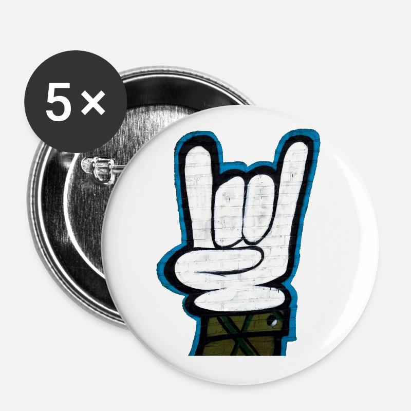 graffiti - Buttons large 2.2''/56 mm (5-pack) - white