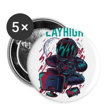 Playhigh Astronaut - Buttons large 2.2''/56 mm (5-pack) - white - Front