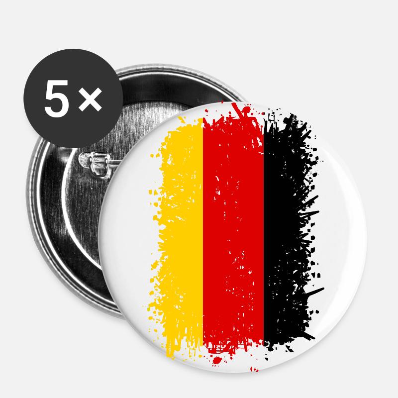Germany - Buttons large 2.2''/56 mm (5-pack) - white