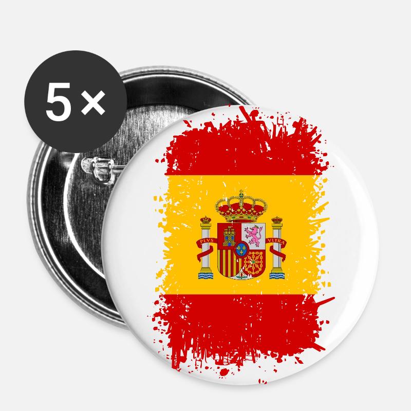 Spain - Buttons large 2.2''/56 mm (5-pack) - white