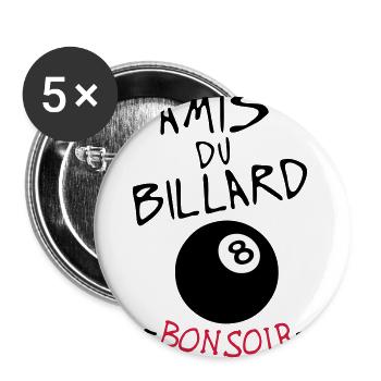 Zitat Freunden gute Nacht Billard 8 Ball Sport Humor - Buttons groß 56 mm (5er Pack) - Weiß - Vorne