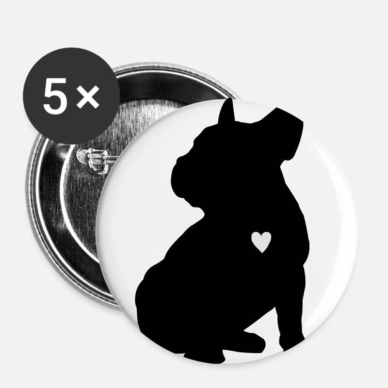 Bully for my heart - Buttons groß 56 mm (5er Pack) - Weiß