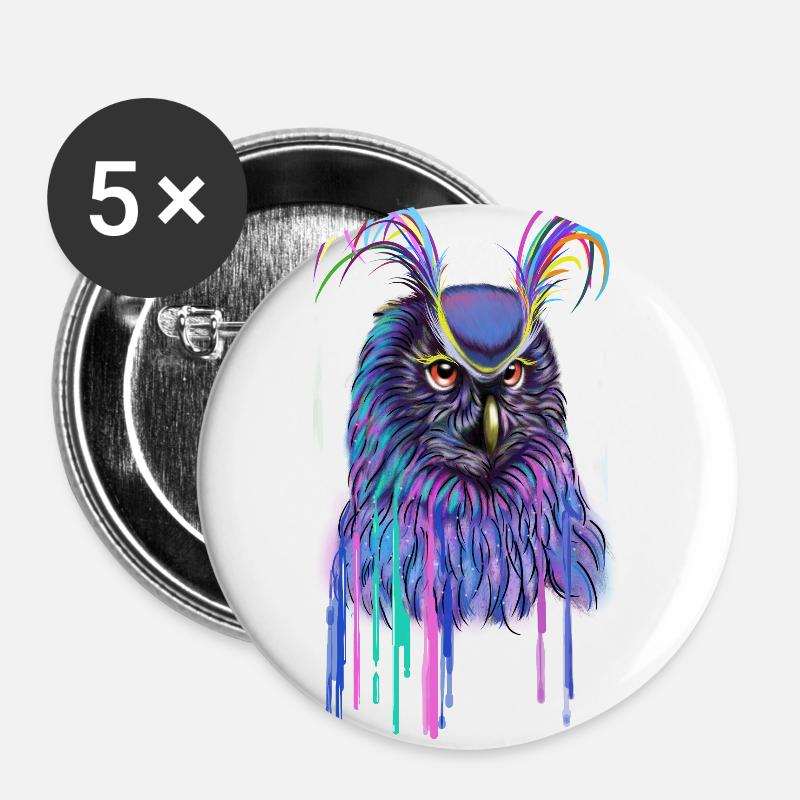 Hibou - Buttons large 2.2''/56 mm (5-pack) - white