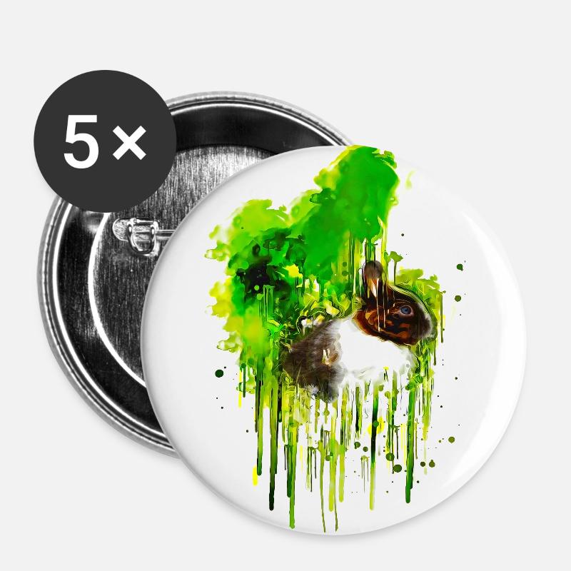 rabbit - Buttons large 2.2''/56 mm (5-pack) - white