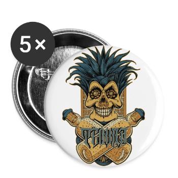 Tequila - Buttons groß 56 mm (5er Pack) - Weiß - Vorne