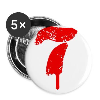 7 Number Symbol - Buttons large 2.2''/56 mm (5-pack) - white - Front