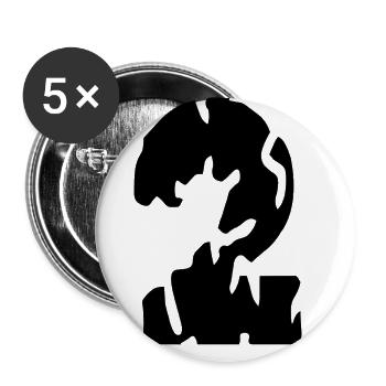 2 Maillot numéro - Lot de 5 grands badges (56 mm) - blanc - Devant