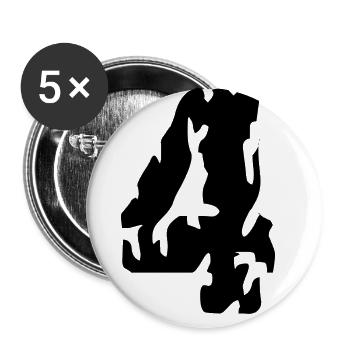 Maillot 4 numéros - Lot de 5 grands badges (56 mm) - blanc - Devant