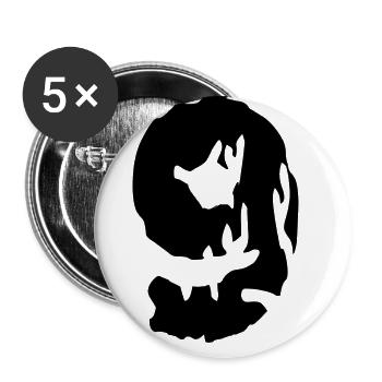 9 Zahl Trikot - Buttons groß 56 mm (5er Pack) - Weiß - Vorne