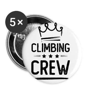 Climbing Crew - Buttons groß 56 mm (5er Pack) - Weiß - Vorne
