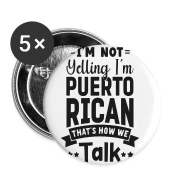 Porto Rico - Lot de 5 grands badges (56 mm) - blanc - Devant