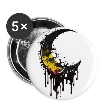 Melting Moon Graffiti - Buttons groß 56 mm (5er Pack) - Weiß - Vorne