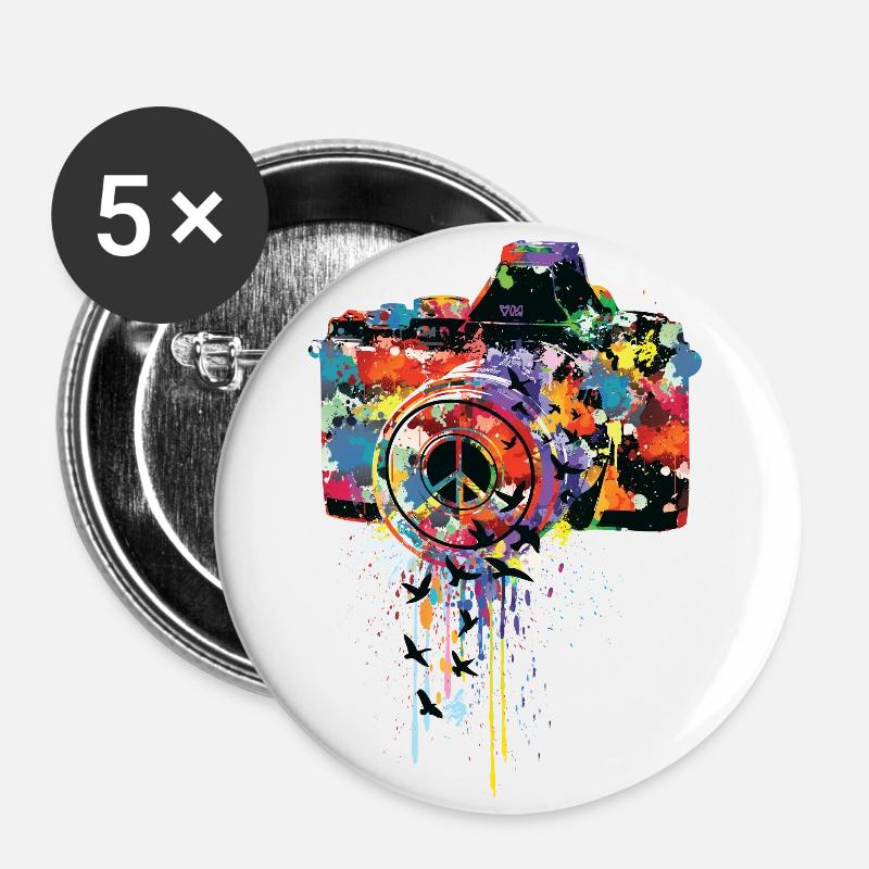 PAINT DSLR - Buttons large 2.2''/56 mm (5-pack) - white