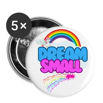 Rêve Petit Drôle Sarcastique - Lot de 5 grands badges (56 mm) - blanc - Devant