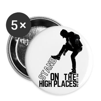 Auf der Höhe stehen (Englisch) - ps/18:34 - Buttons groß 56 mm (5er Pack) - Weiß - Vorne