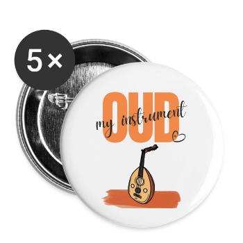 "OUD" my instrument - Buttons large 2.2''/56 mm (5-pack) - white - Front