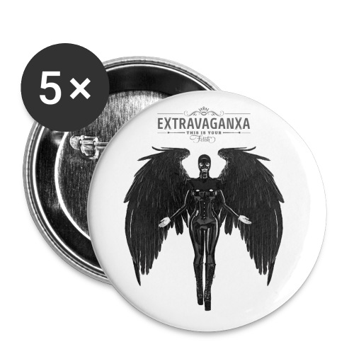 eXtravaganXa DarkAngel _black - Buttons groß 56 mm (5er Pack)