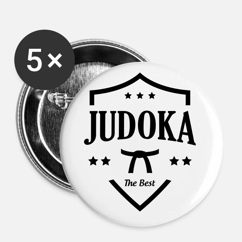 The best judoka - Buttons large 2.2''/56 mm (5-pack) - white