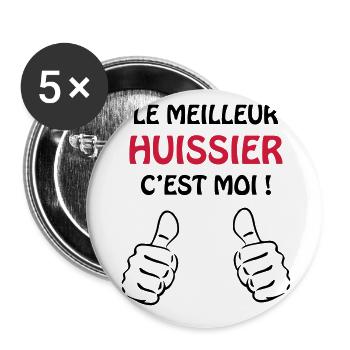 The best Huissier is me - Buttons large 2.2''/56 mm (5-pack) - white - Front