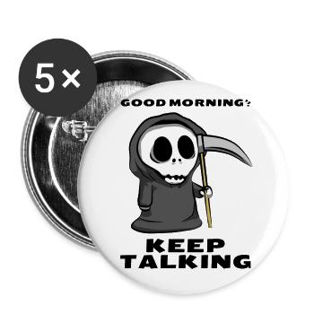 Sarcasme Irony Sense Fun Cynical Funny Saying - Lot de 5 grands badges (56 mm) - blanc - Devant