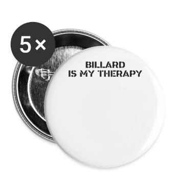 Billiards - Billiards is my therapy - Buttons large 2.2''/56 mm (5-pack) - white - Front